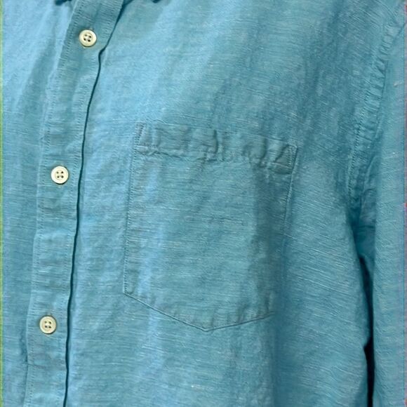 Banana Republic Heather Light Blue Long Sleeve Button Down Dress Shirt- Size XL - Picture 6 of 16